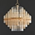 Elegant Brass & Glass Chandelier 3D model small image 2