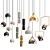 Elegant Quadruple Pendant Lights 3D model small image 1