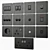 Sleek Steel Wall Switches & Sockets 3D model small image 1