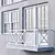 Sleek White Window Collection 3D model small image 2
