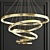Dazzling Acrylic Rings LED Chandelier 3D model small image 1