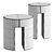 Elegant Meridiani Gong Side Table 3D model small image 2