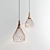 Copper Ceiling Pendant - Mongolfier P1 3D model small image 1