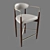 LETO Modern Bar Stool: Sleek Design, Ergonomic Comfort 3D model small image 1