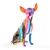 Graffiti Chihuahua Sculpture: Artsy Canine Decor 3D model small image 1