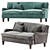 Chic Channel Tufted Sofa - Elegant Comfort 3D model small image 2