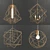 Elegant Geometric Pendant Collection 3D model small image 1