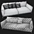 Fauborg Contemporary Sofa Set 3D model small image 2