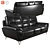 Modern Leather-Look Sofa 3D model small image 1