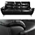 Modern Leather-Look Sofa 3D model small image 2