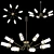 Modernist Brass and Satin Glass Chandelier 3D model small image 1