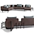 Italian Leather Modular Sofa: Selva 3D model small image 1