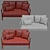 Stylish Barra Sofa: Modern Outdoor Elegance 3D model small image 3