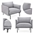 Sleek Outline Studio Chair 3D model small image 1