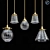 Elegant Glass Pendant Lamp 3D model small image 1