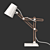 Looker OM Table Lamp – Elegant Wood/Metal Shade 3D model small image 1