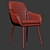 Elegant Rochelle Lounge Chair 3D model small image 2