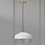 Elegant Brass & Frosted Glass Pendant 3D model small image 2