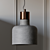 Modern Concrete & Copper Pendant 3D model small image 1