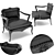 Luxurious Hand-Carved Longhi Dalia Armchair 3D model small image 1