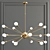 Stunning Atomic 18-Light Starburst Chandelier 3D model small image 1