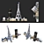 Eiffel Tower LEGO Building Set 3D model small image 2