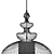 Modern Pendant Lamp Nowodvorski Aida - Black Metal and Fabric 3D model small image 2