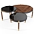Sleek and Stylish: Meroni and Colzani Coffee Tables 3D model small image 1