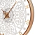 Illuminated Zodiac Bronze Wall Clock 3D model small image 2