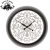 Floral Black LED Wall Clock 3D model small image 1