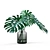 Monstera Vase: Modern Design Planter 3D model small image 1