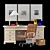 Modern Office Furniture Set 3D model small image 1