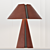 Sleek Leather Table Lamp 3D model small image 1