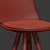 Sleek Stag Bar Chair 3D model small image 2