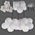 Frosted Bubble Chandelier Pendant 3D model small image 1
