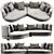 Luxury Minotti Alexander Modern Sofa 3D model small image 2