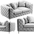 Sophisticated Moore 2-Seater Sofa 3D model small image 2