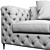 Sophisticated Moore 2-Seater Sofa 3D model small image 3