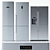 BOSCH Refrigerator Set: Efficient and Stylish 3D model small image 1