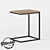 Industrial Wood and Metal Side Table 3D model small image 1