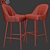 Elegant Margot Bar Chair: Perfect for Any Space 3D model small image 3