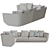 Contemporary Elegance: Aura Sectional 3D model small image 2