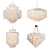 Elegant Capiz Chandelier Collection 3D model small image 1