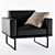 Elegant Cassina Leather Armchair 3D model small image 2