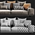 Luxe Italian Dalton Sofa 3D model small image 3