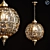 Elegant Silver Pendant Light 3D model small image 1