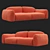 Elegant BUSNELLI Piumotto Sofa 3D model small image 1