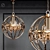 Elegant Gold Chandelier: Uttermost Ambre 3D model small image 1