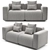 Modern and Chic Develius Sofa 3D model small image 1