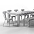 Amos 6-Piece Extension Dining Set 3D model small image 3